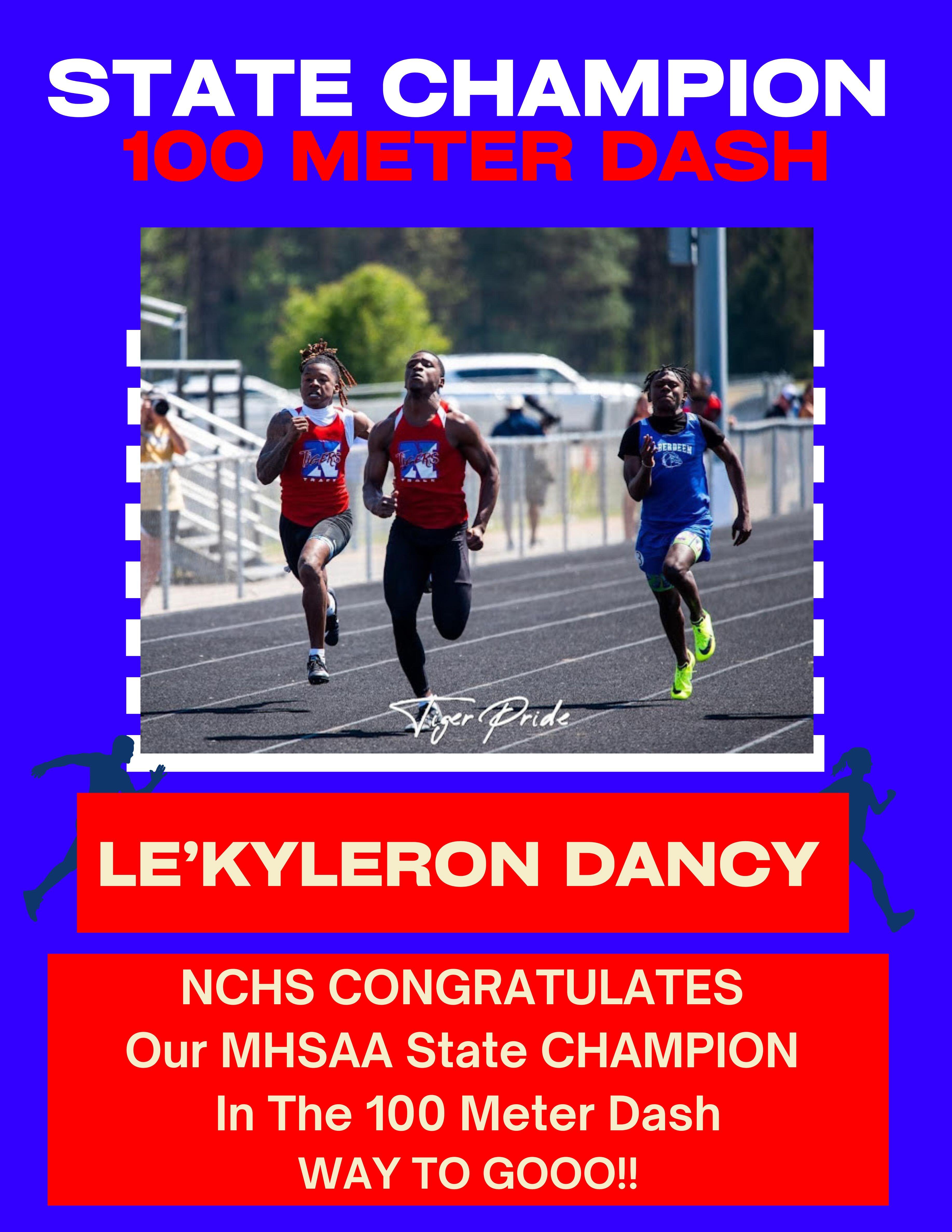 State Champion 100 Meter Dash