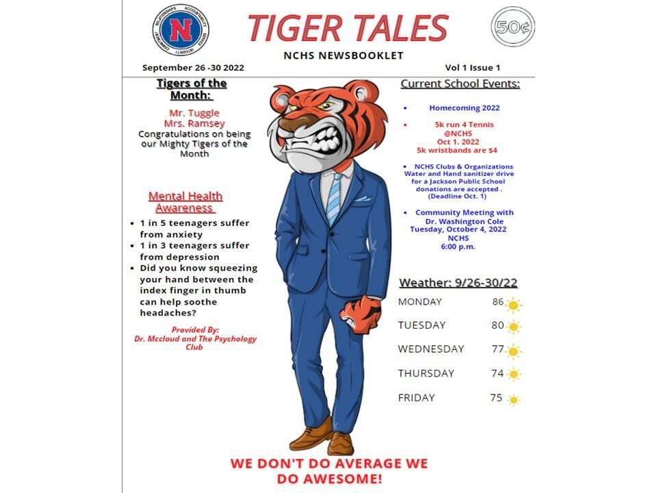 Tiger Tales NCHS Newsbooklet